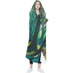 Ai Generated Trees Forest Mystical Forest Nature Art Wearable Blanket by Ndabl3x