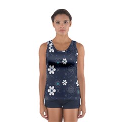 Flowers Pattern Pattern Flower Texture Sport Tank Top  by Ndabl3x