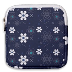 Flowers Pattern Pattern Flower Texture Mini Square Pouch by Ndabl3x