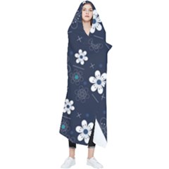 Flowers Pattern Pattern Flower Texture Wearable Blanket by Ndabl3x