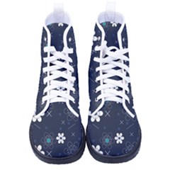 Flowers Pattern Pattern Flower Texture Men s High-top Canvas Sneakers by Ndabl3x