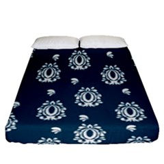 Pattern Baroque Art Drawing Fitted Sheet (queen Size) by Ndabl3x