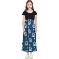 Pattern Baroque Art Drawing Kids  Flared Maxi Skirt by Ndabl3x