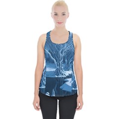 Nature Winter Cold Snow Landscape Piece Up Tank Top by Ndabl3x