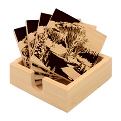 Nature Winter Cold Snow Landscape Bamboo Coaster Set by Ndabl3x