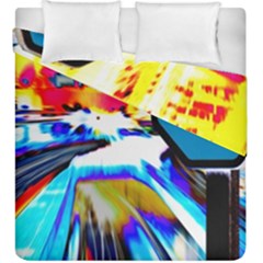 Stop Retro Abstract Stop Sign Blur Duvet Cover Double Side (king Size) by Ndabl3x