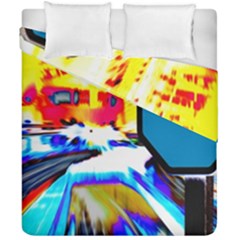 Stop Retro Abstract Stop Sign Blur Duvet Cover Double Side (california King Size) by Ndabl3x