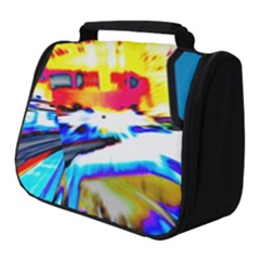 Stop Retro Abstract Stop Sign Blur Full Print Travel Pouch (small) by Ndabl3x