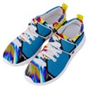 Stop Retro Abstract Stop Sign Blur Women s Velcro Strap Shoes View2