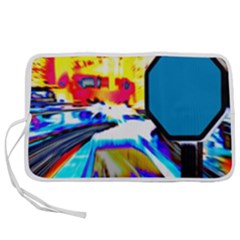 Stop Retro Abstract Stop Sign Blur Pen Storage Case (m) by Ndabl3x