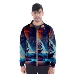 Tree Planet Moon Men s Windbreaker by Ndabl3x