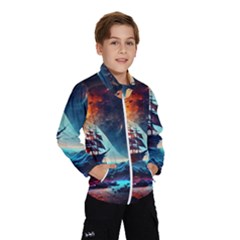 Tree Planet Moon Kids  Windbreaker by Ndabl3x