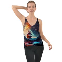 Tree Planet Moon Chiffon Cami by Ndabl3x