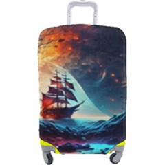 Tree Planet Moon Luggage Cover (large) by Ndabl3x