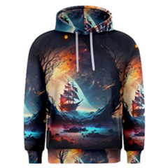 Tree Planet Moon Men s Overhead Hoodie by Ndabl3x