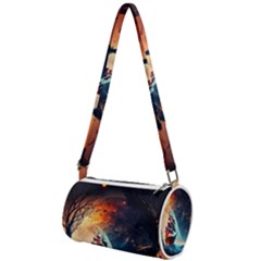 Tree Planet Moon Mini Cylinder Bag by Ndabl3x