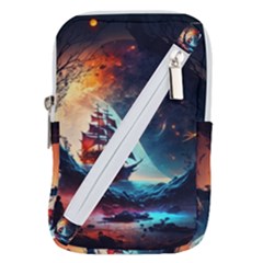 Tree Planet Moon Belt Pouch Bag (small) by Ndabl3x