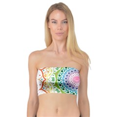 Mandala Pattern Rainbow Pride Bandeau Top by Ndabl3x