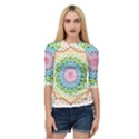 Mandala Pattern Rainbow Pride Quarter Sleeve Raglan Tee View1