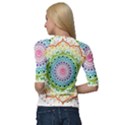 Mandala Pattern Rainbow Pride Quarter Sleeve Raglan Tee View2