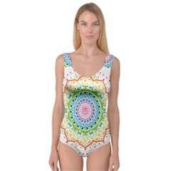 Mandala Pattern Rainbow Pride Princess Tank Leotard  by Ndabl3x