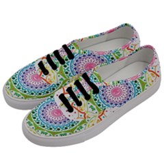 Mandala Pattern Rainbow Pride Men s Classic Low Top Sneakers by Ndabl3x