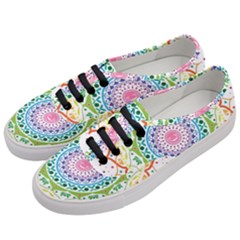 Mandala Pattern Rainbow Pride Women s Classic Low Top Sneakers by Ndabl3x