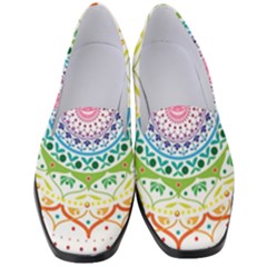 Mandala Pattern Rainbow Pride Women s Classic Loafer Heels by Ndabl3x