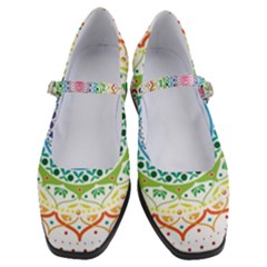 Mandala Pattern Rainbow Pride Women s Mary Jane Shoes by Ndabl3x