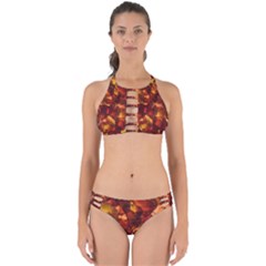 Leaves Fall Autumn Season Orange Perfectly Cut Out Bikini Set by Ndabl3x