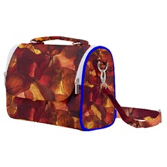 Leaves Fall Autumn Season Orange Satchel Shoulder Bag by Ndabl3x