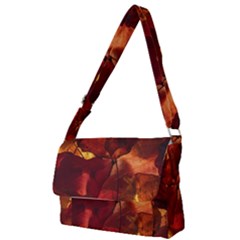 Leaves Fall Autumn Season Orange Full Print Messenger Bag (s) by Ndabl3x