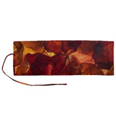 Leaves Fall Autumn Season Orange Roll Up Canvas Pencil Holder (m) by Ndabl3x