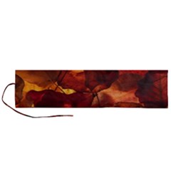 Leaves Fall Autumn Season Orange Roll Up Canvas Pencil Holder (l) by Ndabl3x