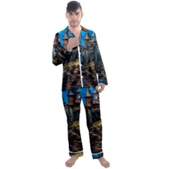 Castle Fantasy Men s Long Sleeve Satin Pajamas Set by Ndabl3x