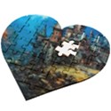 Castle Fantasy Wooden Puzzle Heart View2