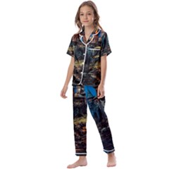 Castle Fantasy Kids  Satin Short Sleeve Pajamas Set by Ndabl3x