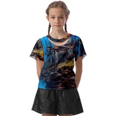 Castle Fantasy Kids  Front Cut Tee by Ndabl3x