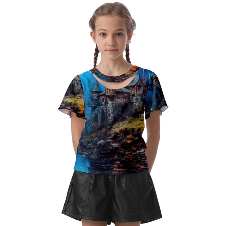 Castle Fantasy Kids  Front Cut Tee