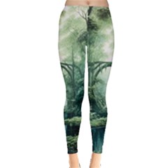 River Forest Wood Nature Leggings  by Ndabl3x