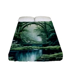 River Forest Wood Nature Fitted Sheet (full/ Double Size) by Ndabl3x