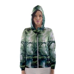 River Forest Wood Nature Women s Hooded Windbreaker by Ndabl3x