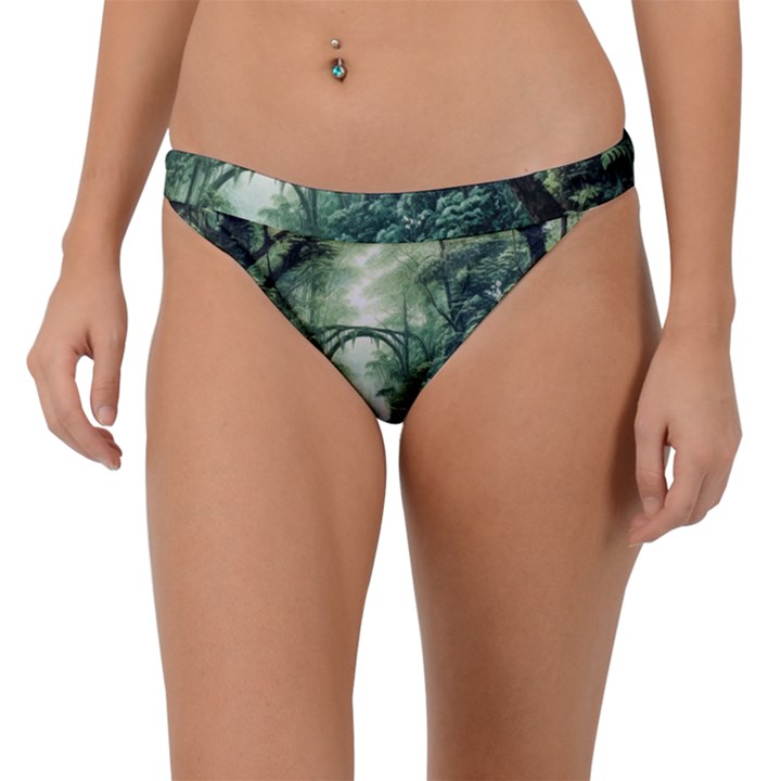 River Forest Wood Nature Band Bikini Bottoms