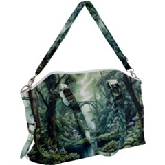 River Forest Wood Nature Canvas Crossbody Bag by Ndabl3x