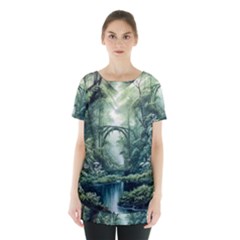 River Forest Wood Nature Skirt Hem Sports Top by Ndabl3x