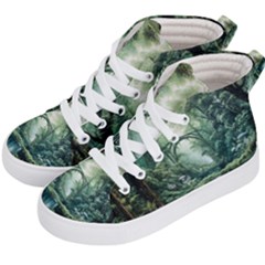 River Forest Wood Nature Kids  Hi-top Skate Sneakers by Ndabl3x