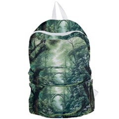 River Forest Wood Nature Foldable Lightweight Backpack by Ndabl3x