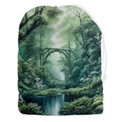 River Forest Wood Nature Drawstring Pouch (3xl) by Ndabl3x