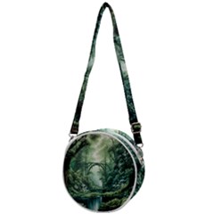 River Forest Wood Nature Crossbody Circle Bag by Ndabl3x