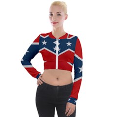 Rebel Flag  Long Sleeve Cropped Velvet Jacket by Jen1cherryboot88